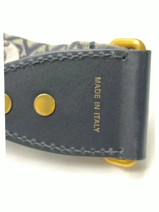 Authentic Dior Saddle Bag Oblique Canvas Navy Blue Shoulder Bag - Picture 9 of 16